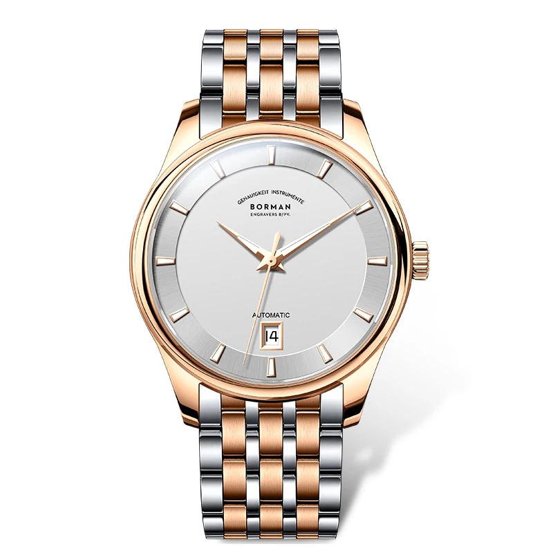Мужские автоматические часы Borman 39 мм механические наручные ультратонкие 9