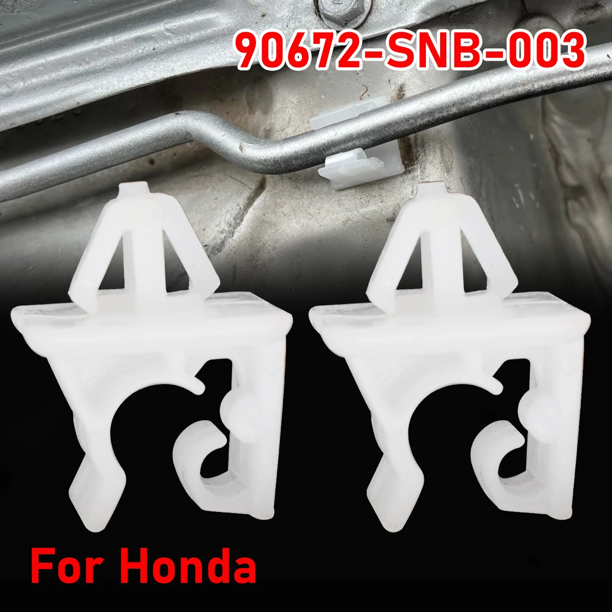 

2x Car Auto Hood Bonnet Support Prop Rod Clamp Holder Clips 90672-SNB-003 For Honda Accord Civic CR-V CRV 90672SNB901 Stay Clip