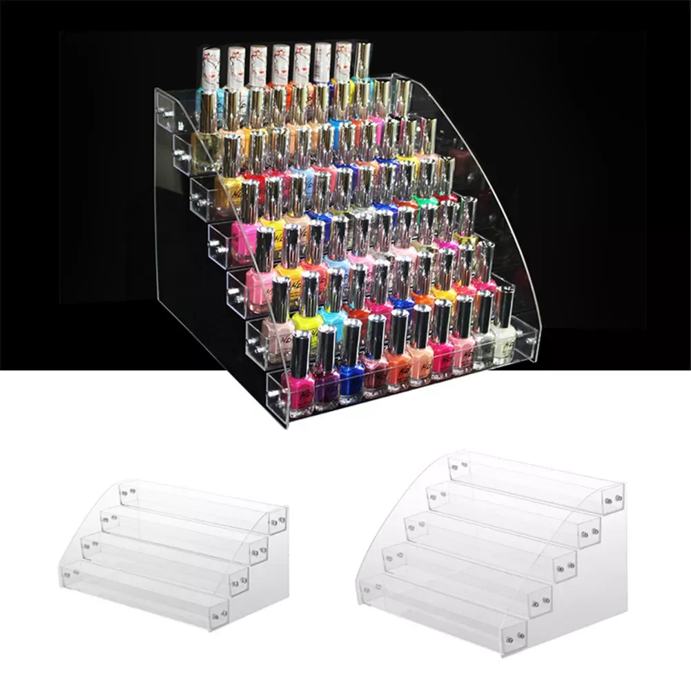 

Acrylic Lipstick Holder 2/3/4/5/6/7 Tiers Makeup Storage For Makeup Display, Vanity For Nail Polish Display Stand, Judicious