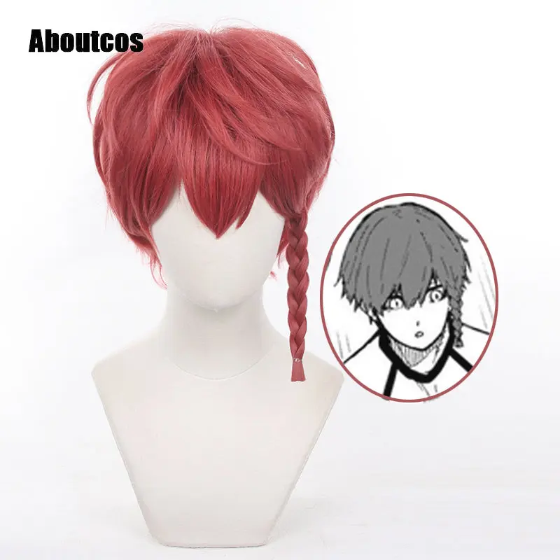 

Парик Aboutcos для косплея Kurona Ranze из аниме «Голубой замок», термостойкий, темно-красный, 30 см, с коротким деформацией, для Хэллоуина