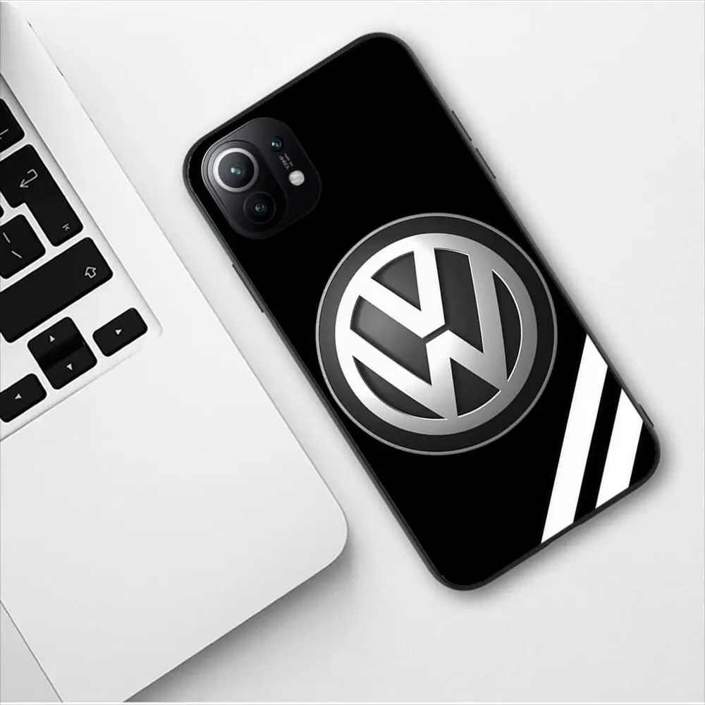 Volkswagen Car Logo Phone Case For Xiaomi 13 12 11T 9 11 10C 9T 8 9SE 11i Lite Ultra Note10 Poco F3 M4 M3 Pro Black Soft Covers
