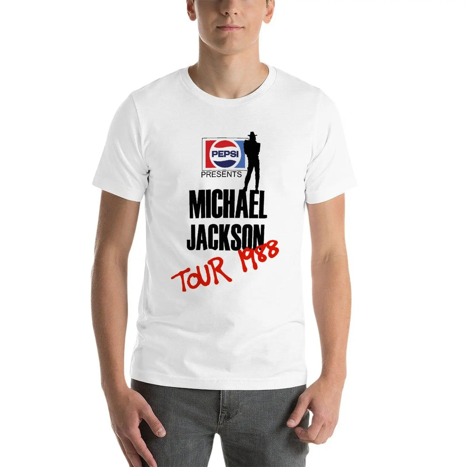 

Michael Jackson Bad Tour 1988 Oversized T Shirt For Men Clothes Short Sleeve Streetwear Plus Size Top Tee