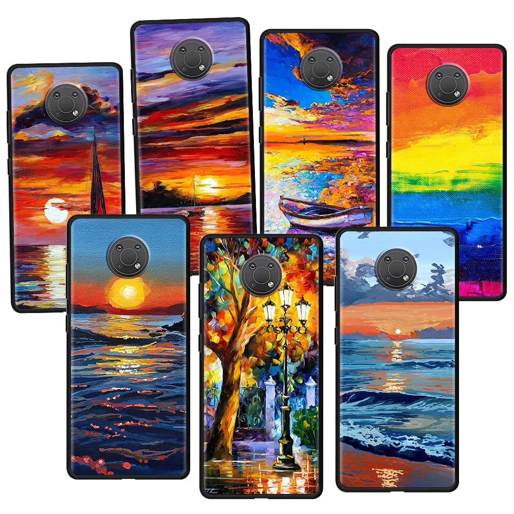 

oil painting sunset art landscape TPU Style Soft Case Funda for Nokia 6.2 G20 XR20 5.4 7.2 G10 G50 C20 C30 G11 1 X20 2 Celular