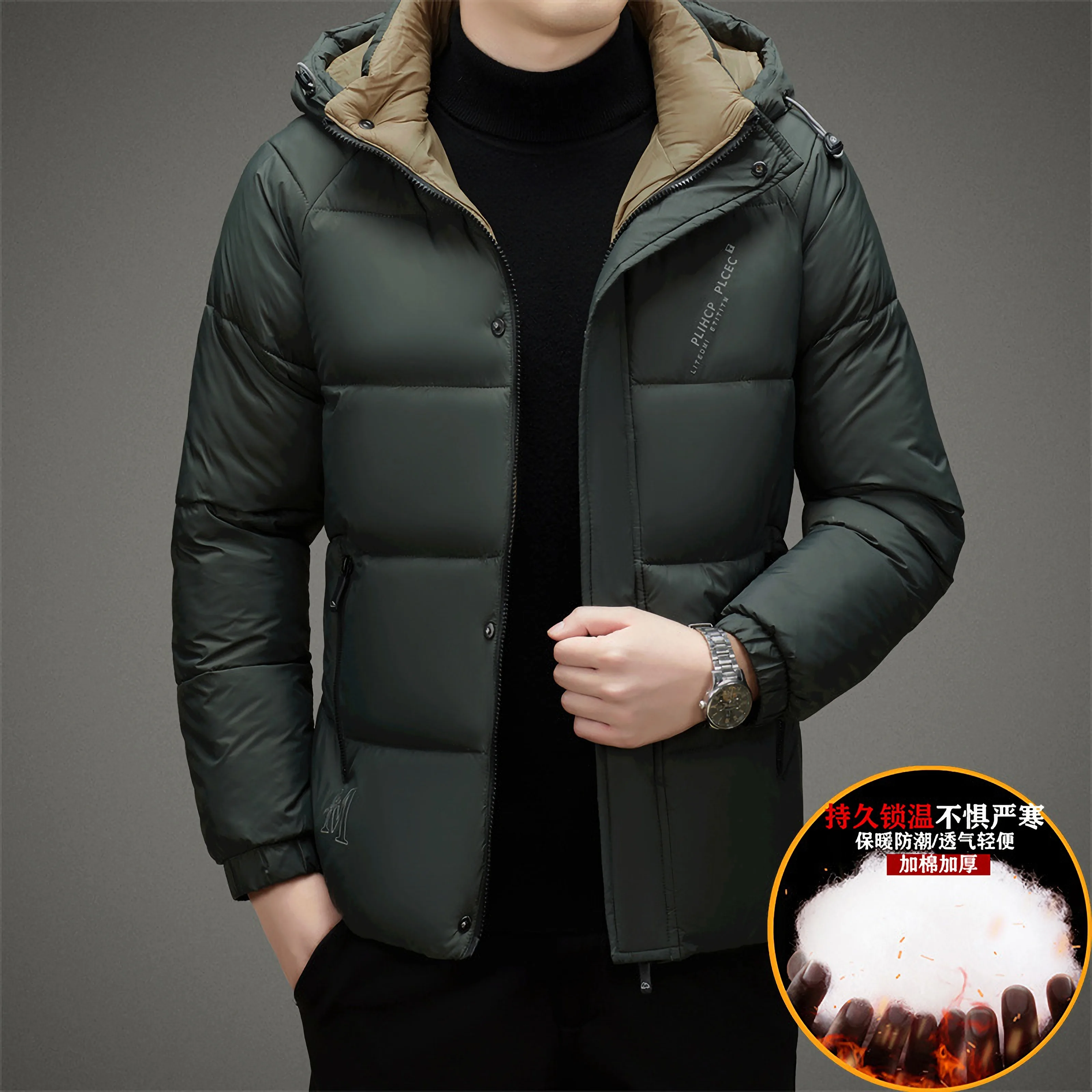 High Quality Winter Jacket With Hoodie For Men Parkas Jaqueta Masculina Doudoune Homme Chamarras Para Hombre 2022 Jackets Coats