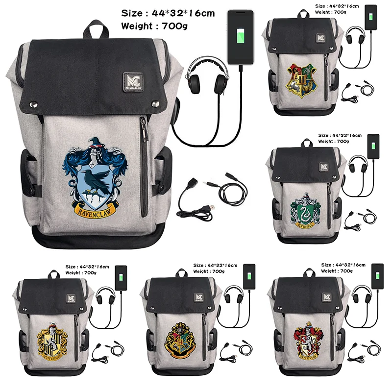 

Magic School Wizards Hedwig Student Backpack USB Charging Neutral Leisure Student Computer Bag Travel Bag