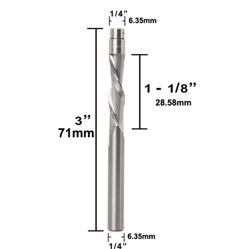 

Workshop 6.35mm Compression Flush Trim Solid Carbide Spiral Router Bit