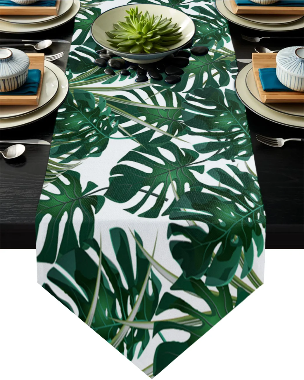 

Monstera Jungle Tropical Rainforest Coffee Table Decor Tablecloth Wedding Decoration Dinning Table Decoration Table Runner