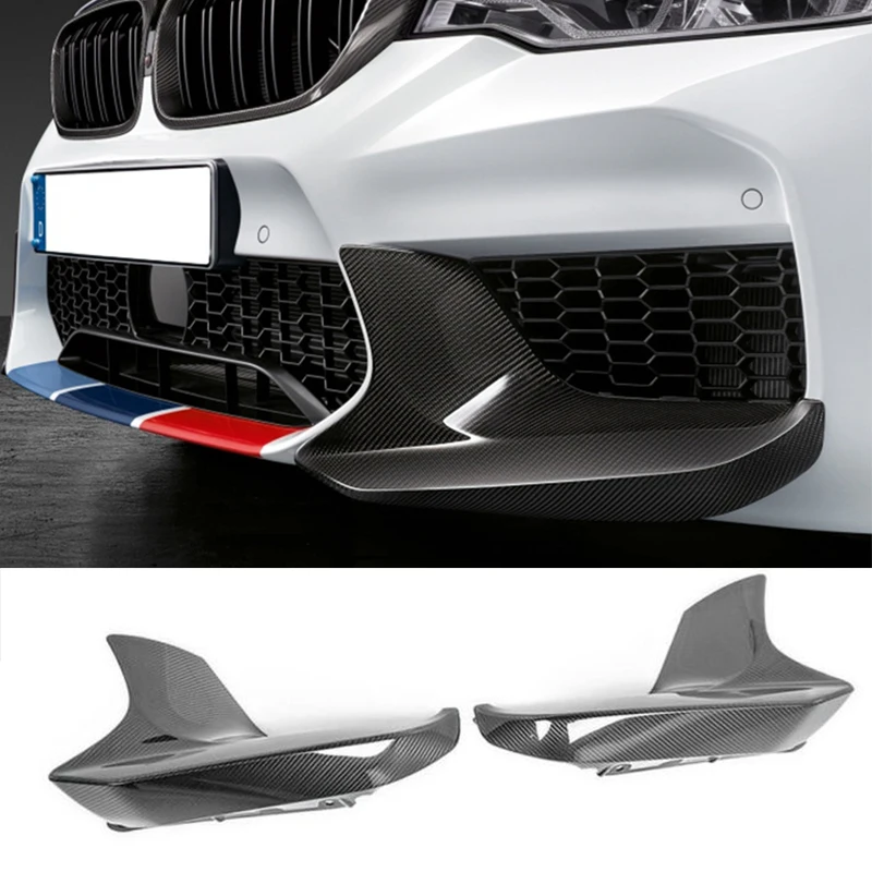 

Комплект кузова F90 M5, передний бампер из настоящего углеродного волокна, спойлер для подбородка, разделитель для губ, клапан, украшения для BMW F90 M5 2017-2020