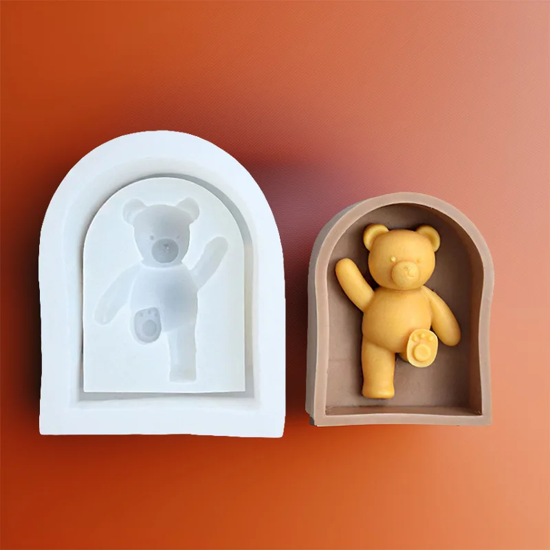 1 шт. силиконовая форма для ног медведя Тедди закрывающие глаза медведь Стайлинг