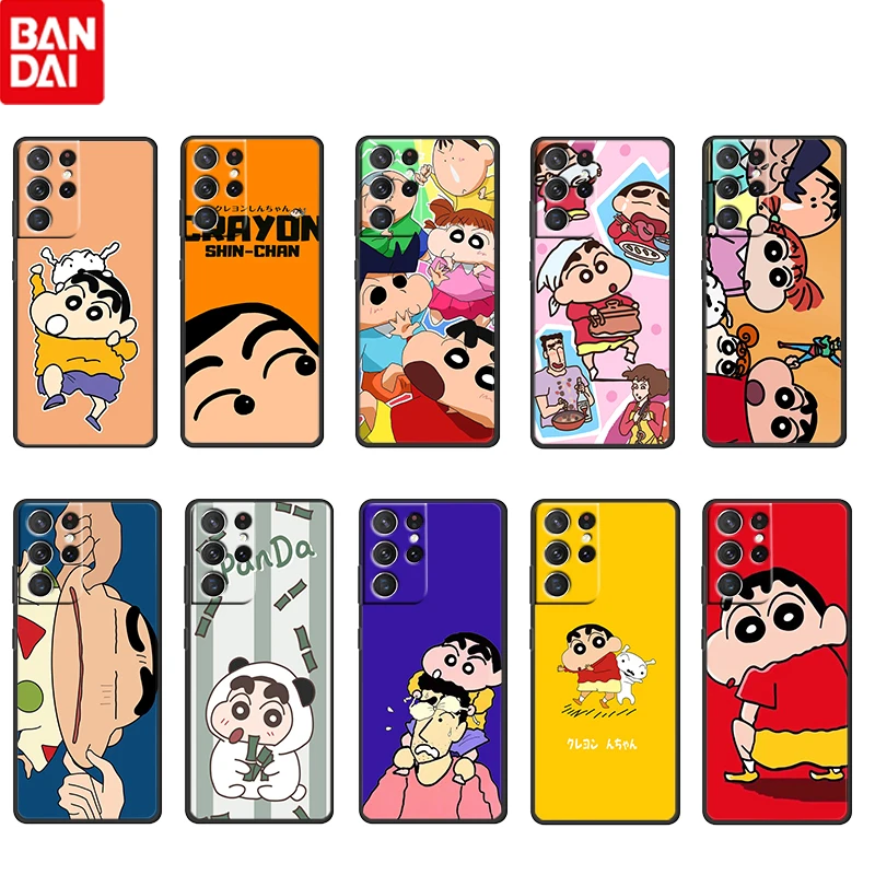 

Anime Crayon Shin-chan For Samsung Galaxy S22 S21 S20 Ultra Plus Pro S10 S9 S8 S7 4G 5G Soft Black Phone Case Funda Coque Cover
