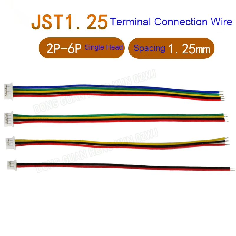 

JST1.25mm 23456P Single/Double-head Terminal Colorful Row Of Cables Electronic Connectors DIY Model Aeroplane Boat Power Cable