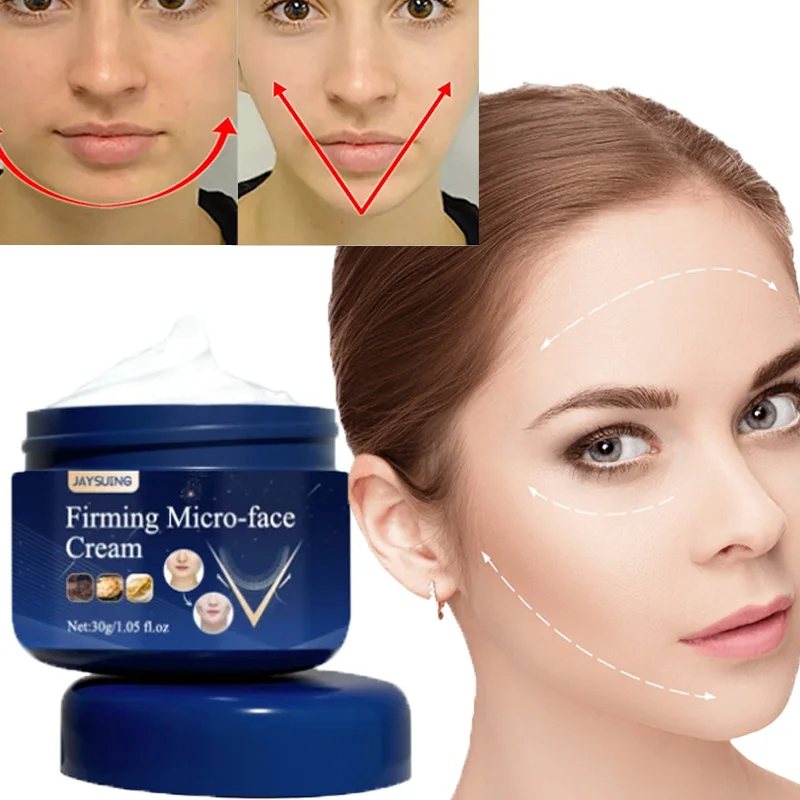 Firming Face-lift Slimming Cream Day Facial Lifting Slimming Double Chin V Shape Chin Face Fat Burning Anti-aging Skin Care 30g