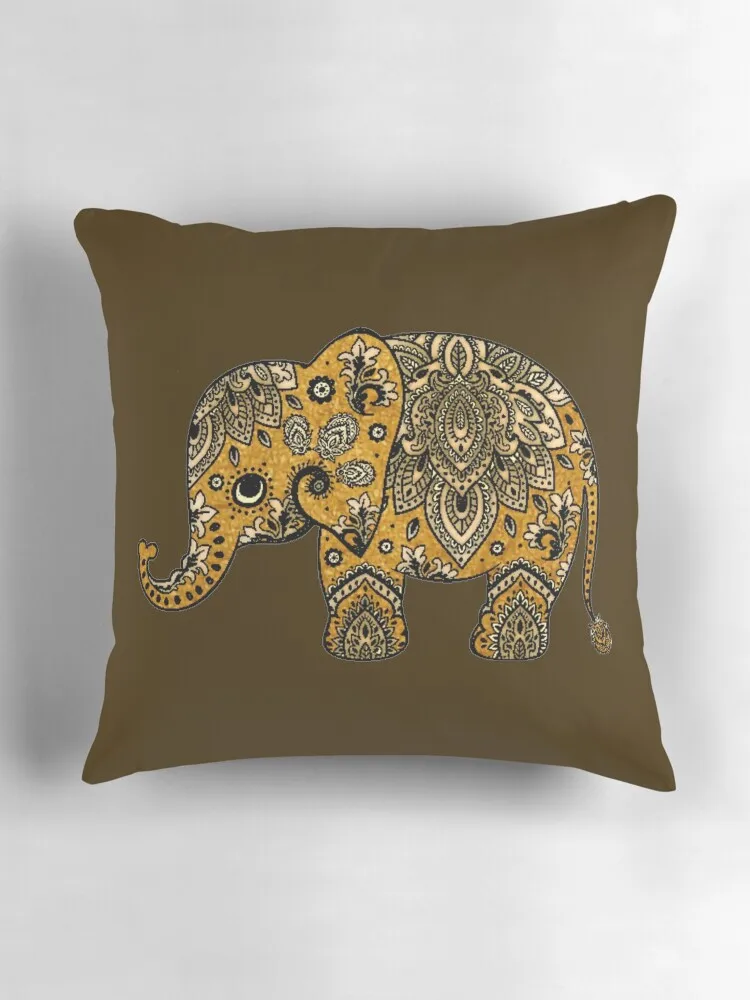 Золотистая декоративная подушка в виде слона подушки эстетике осенняя наволочка