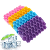 3d silicone ice tray mold honeycomb ice cube trays reusable silicone ice cube mold bpa free ice maker with removable lids