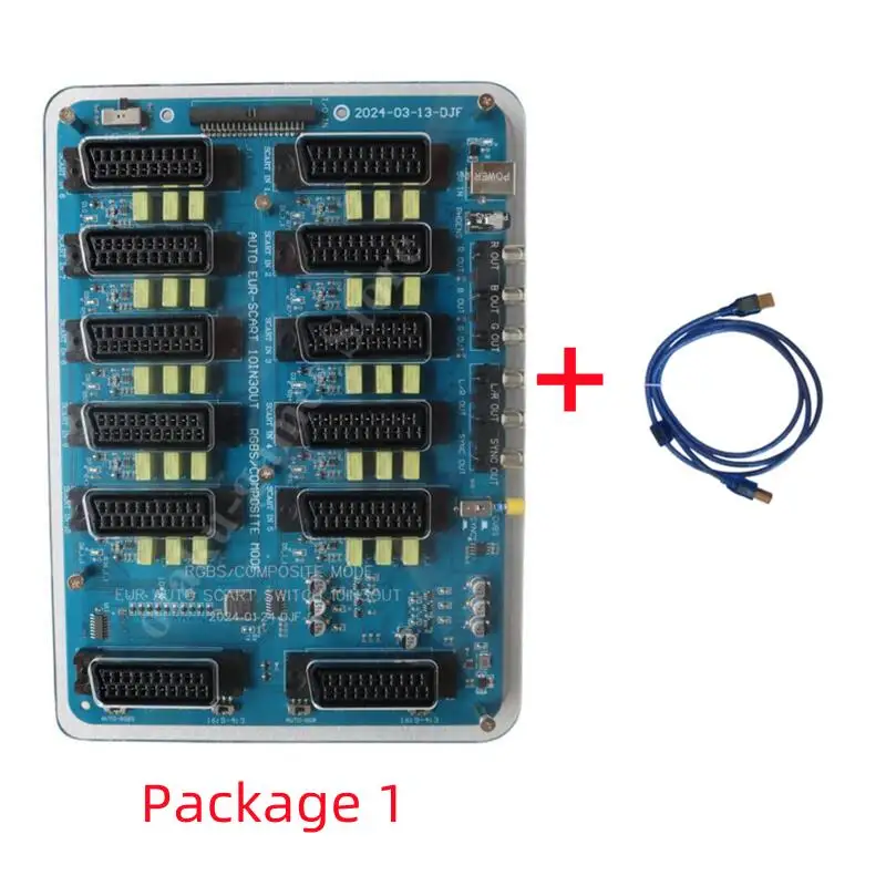 

Автоматический видеопереключатель 10 входов 3 выхода SCART