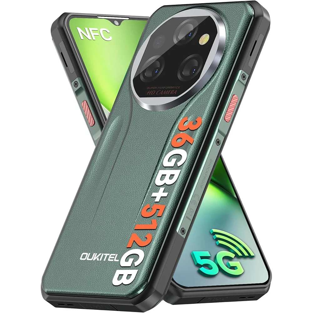Фото Прочный телефон OUKITEL WP39 PRO 5G, разблокированный сотовый телефон, 2025–36 ГБ + 512 ГБ/2 ТБ, аккумулятор 11 000 мАч (33 Вт), прочный Smartph с функцией 6,6 дюйма FHD + дисплей №1