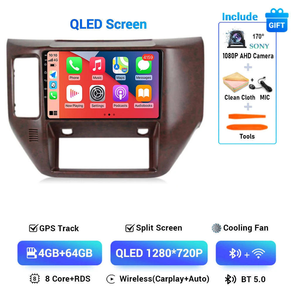 

Автомагнитола 2din на Android 14 для Nissan патруль V 5 Y61 2004-2021, мультимедийный видеоплеер с GPS-навигацией и DVD