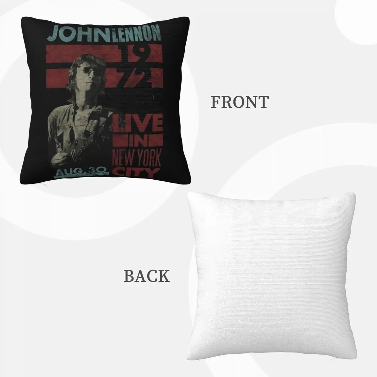 John Histper Baju Lennon Tinggal Di Nyc 1972 мужская унисекс ретро женская наволочка по