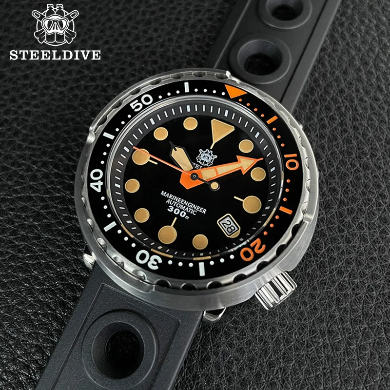 

Мужские наручные часы Steeldive Tuna, автоматические наручные часы из нержавеющей стали с сапфировым стеклом NH35, механические часы с подсветкой, ...