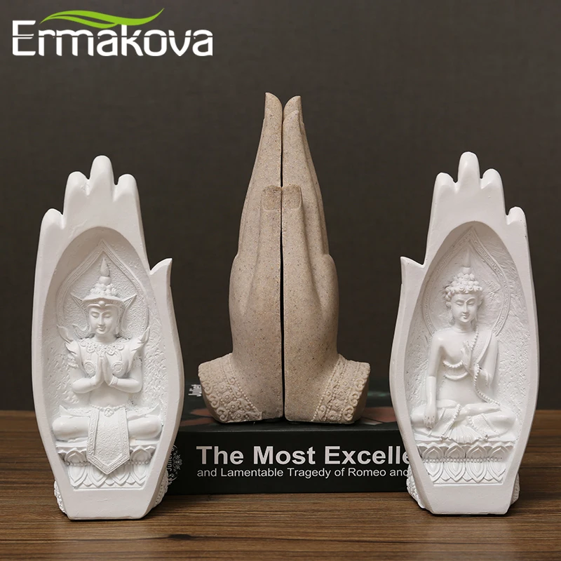 ERMAKOVA 2 шт. статуя Будды руки скульптуры фигурка монаха Tathagata Индия Йога Аксессуары