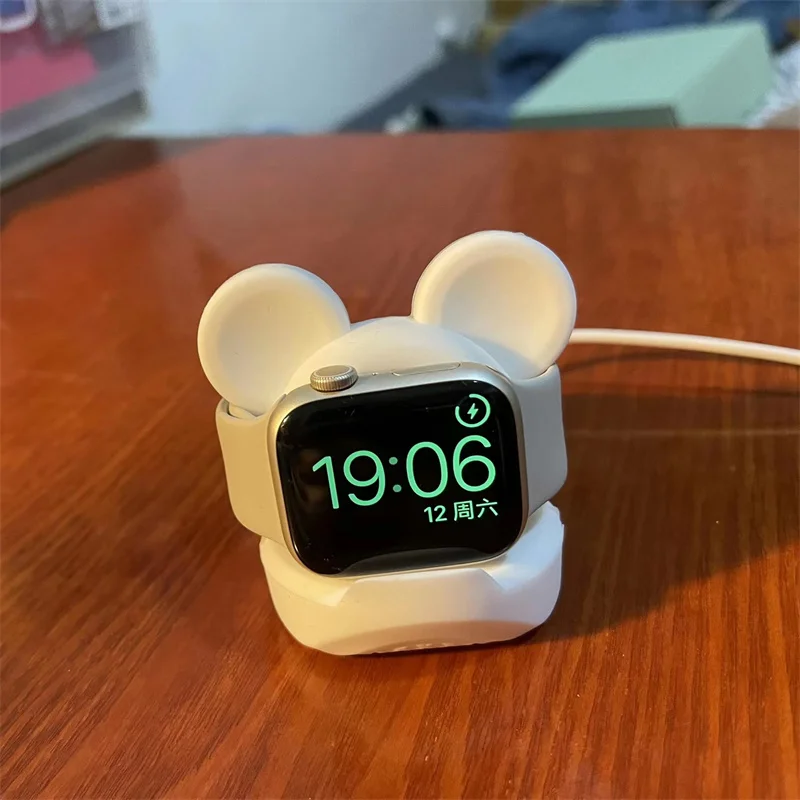 Desk Holder Bracket For Apple Watch Series 8 7 6 SE 5 4 Silicone Charger Stand For iWatch 45mm 44mm 42mm 41 40mm 38 Accessories