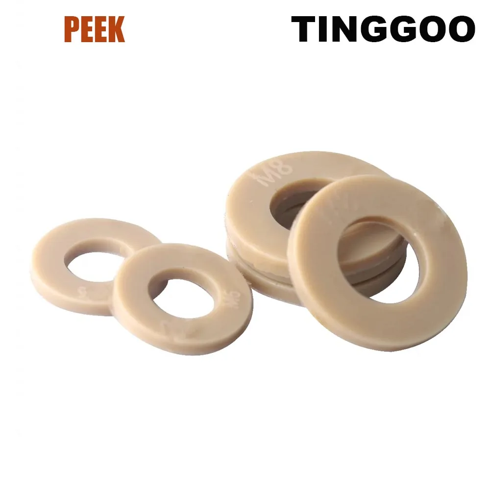 

TINGGOO высокопрочные термостойкие плоские шайбы DIN125 PEEK набор из 2-10 шт.