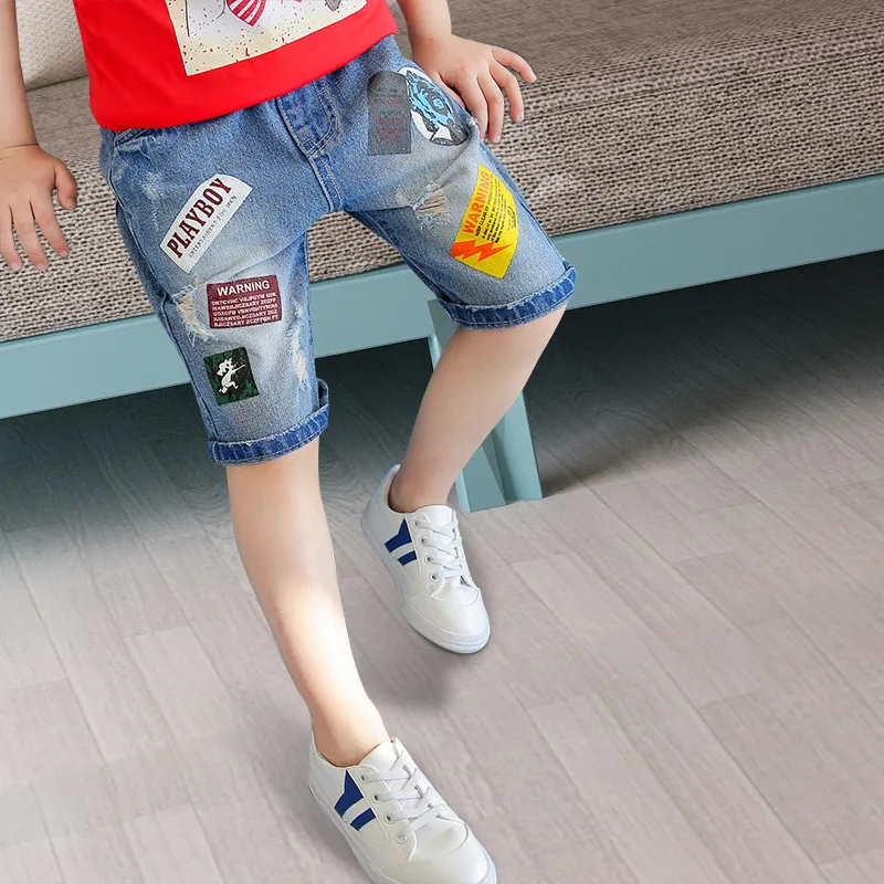 

Summer Boys Shorts Cotton Denim Kids Children Mid Waist Leisure Boys Short Trousers Kids Casual Streetwear Jeans Pants