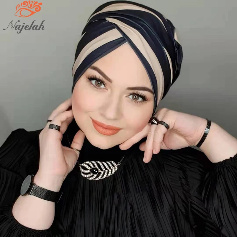 

Islamic Modal Hijab Cap Abaya Hijabs For Woman Abayas Jersey Silk Scarf Muslim Dress Women Turbans Silk Turban Head Undercap