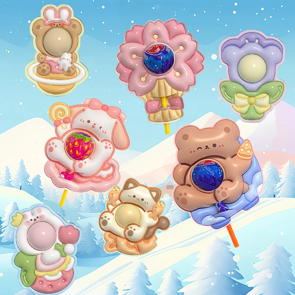 

Бумажные Открытки-леденцы С Милым Мультяшным Дизайном Кролика И Медведя Для Детского Дня Рождения, Подарок С Конфетами