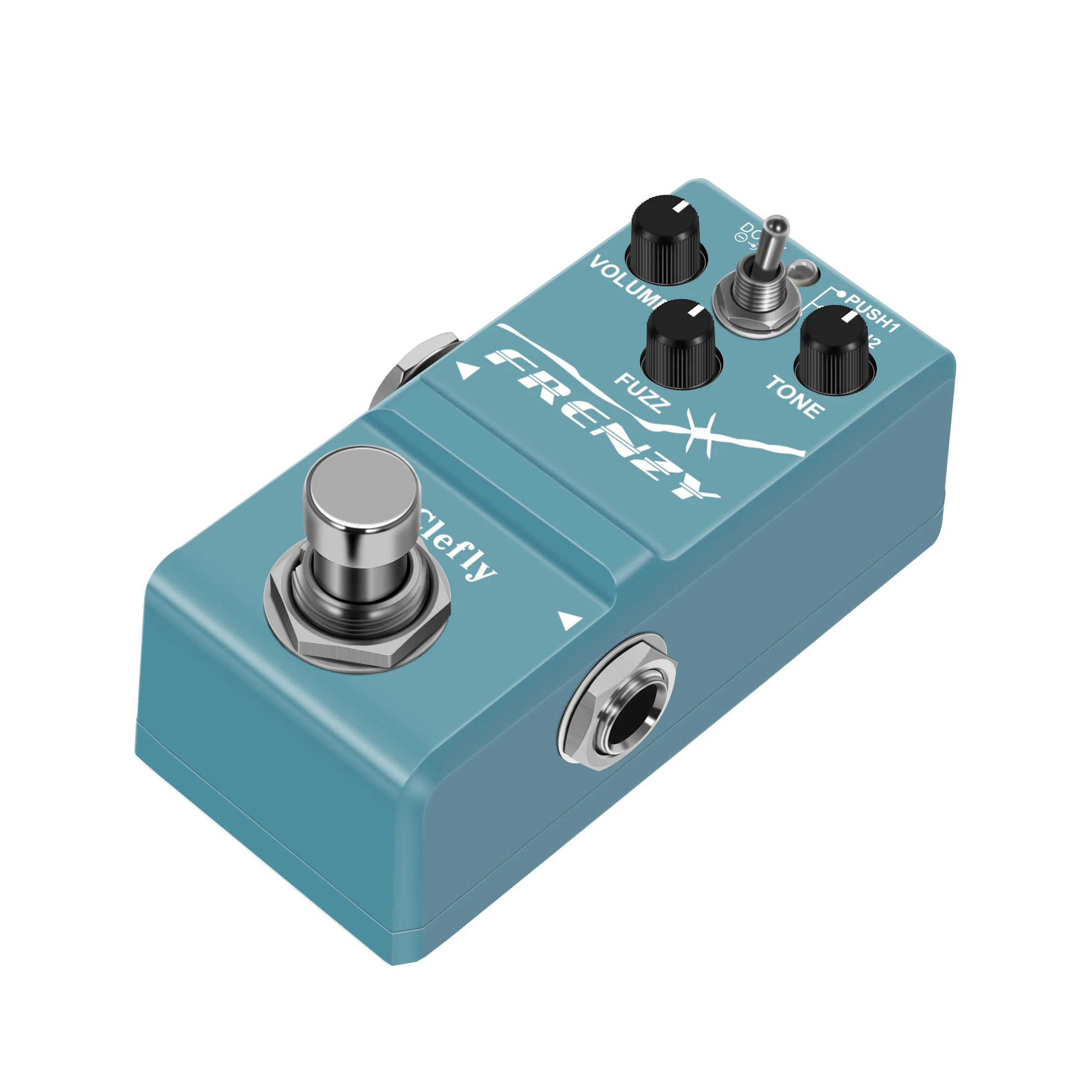 Clefly LN-322 FRENZY Mini Guitar Pedal Classic Fuzz Tone Creamy Violin-Like Sound Mini Full Metal Shell 2 Modes For Bass Guitars
