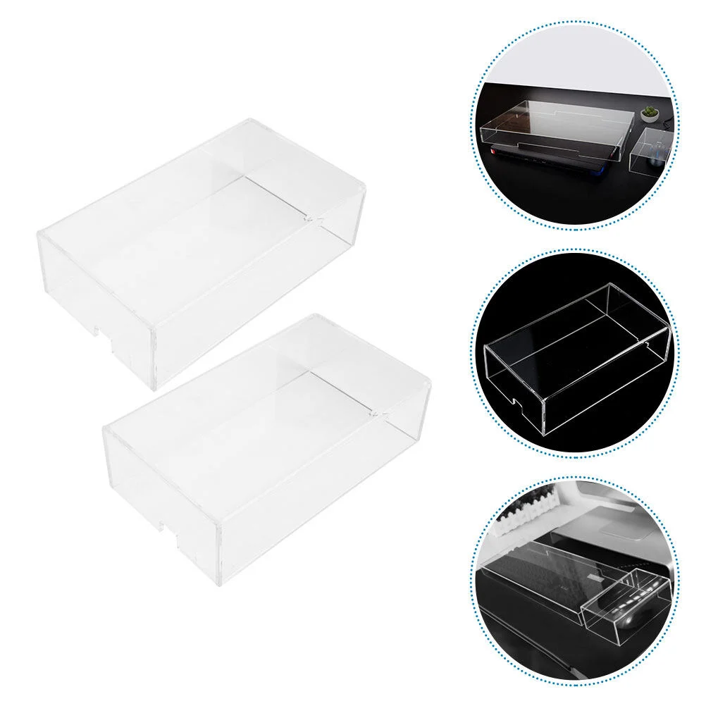 

Акриловая крышка для мыши, беспроводной протектор клавиатуры, пыленепроницаемый аксессуар, 2 шт.