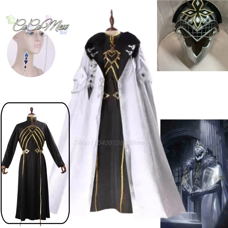 Одиннадцать Fatui Harbingers костюм капитана копали геншина ударопрочный щит для лица