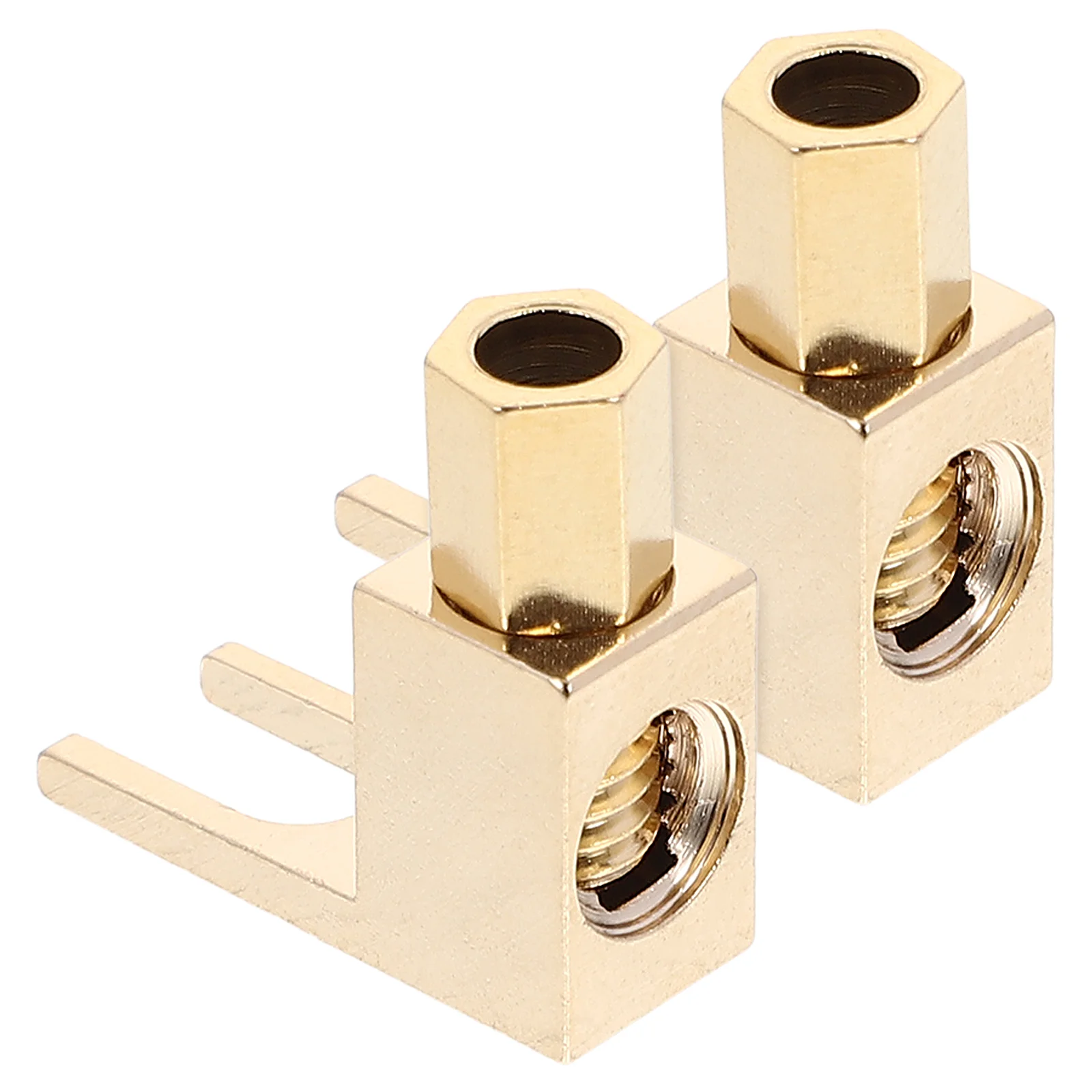 

2pcs Right Angle Speakers Connectors 90 Degree Banana Plugs L Shaped Adapters
