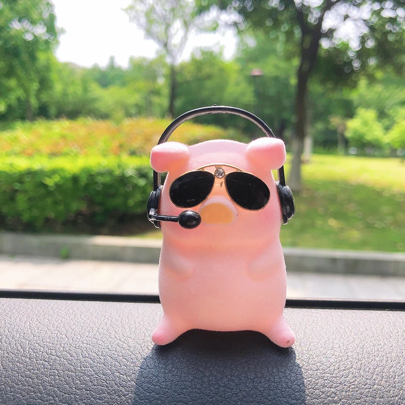 

Смешная аниме свинка украшение интерьера автомобиля Милая свинка навигатор искусственная кукла для автомобиля аксессуары интерьер