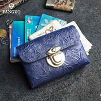 retro genuine leather mens card wallet handmade cowhide credit card slot case id cards holder coin purse for male small wallet