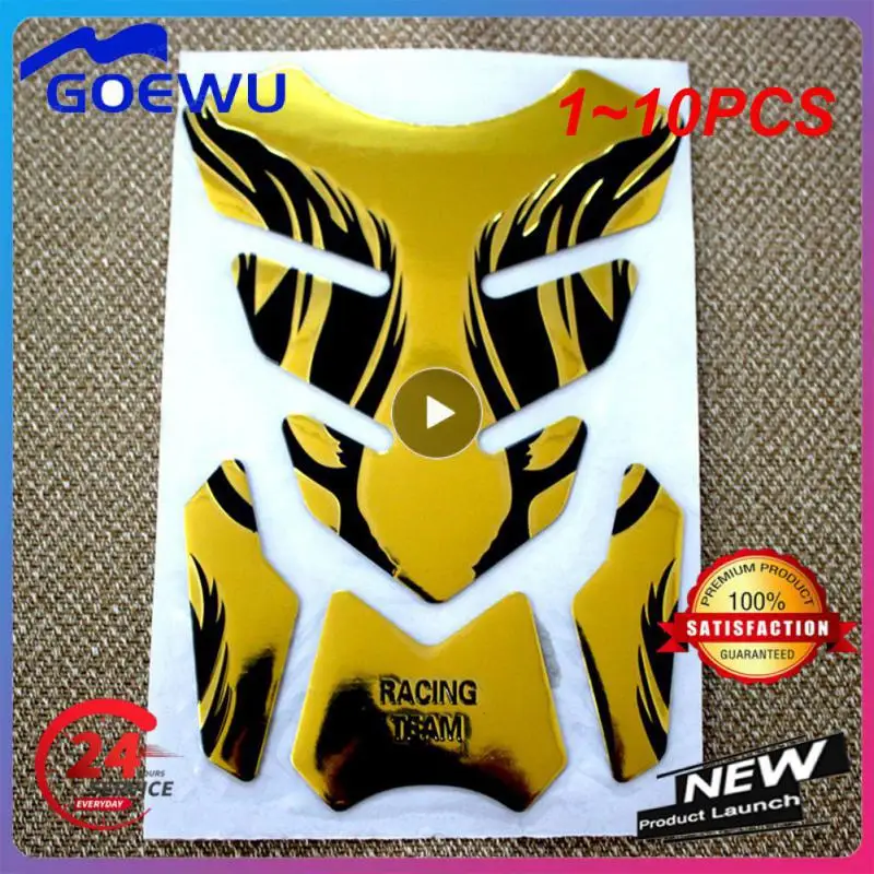 

1~10PCS Motorcycle Sticker For Honda Yamaha Tank pad Sticker Devil Skull Logo 3D Tank pad Stickers Oil Gas Protector Cover