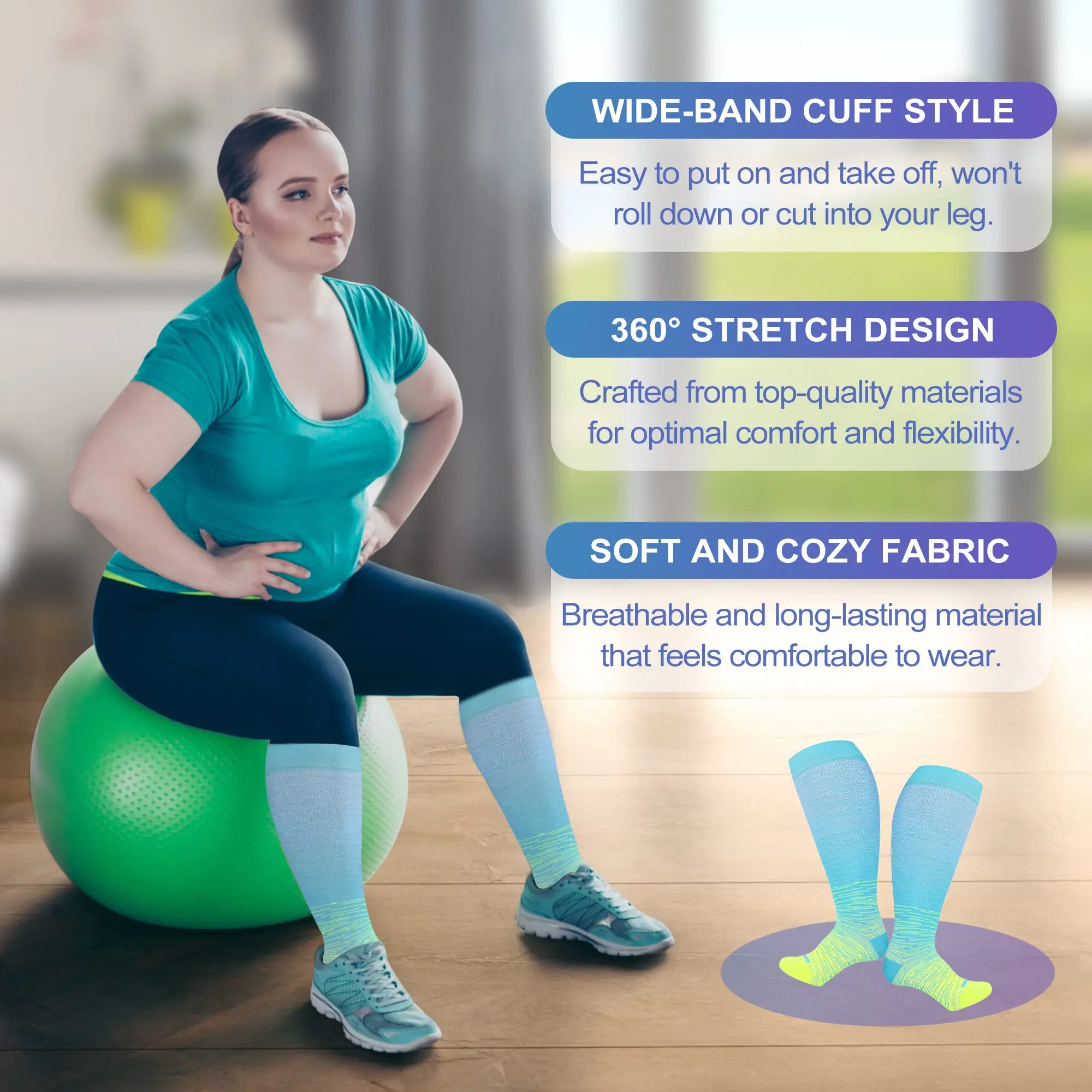 4XL новые компрессионные носки женские длинные медицинские с варикозным