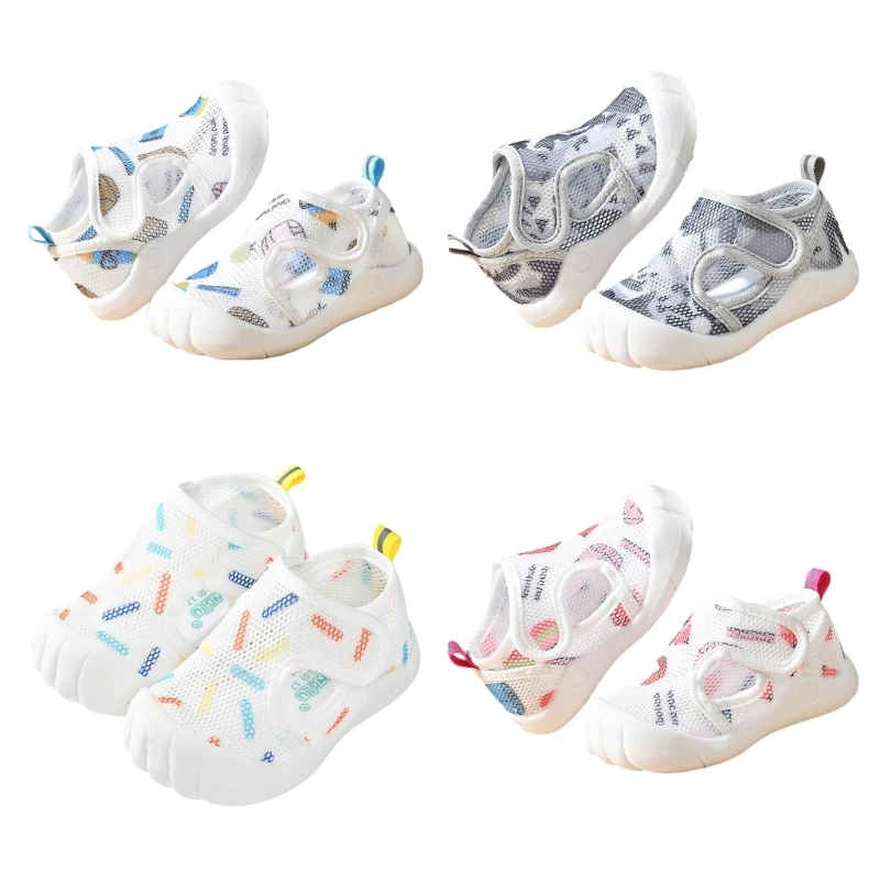 

Infant First-Walker Shoes Toddler Non-Slip Mesh Sandal Summer Shoes Rubber Sole Baby Shoes Prewalker Shoes for Kids 1-4T 40JC