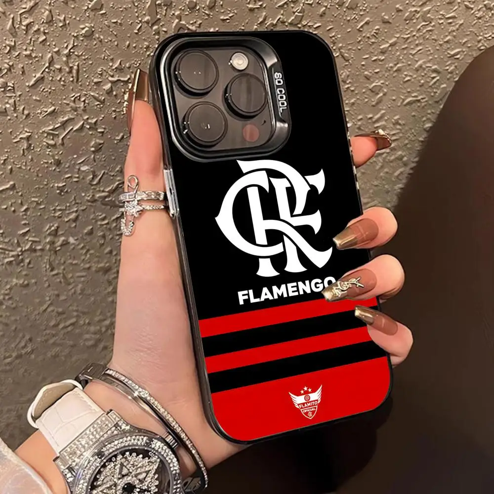 Mobile FC Brazil Phone Case for iPhone 16 15 14 13 12 11 X XR XS 8 7 Pro Max Plus Colored Translucent Cellphone Cover Smartphone