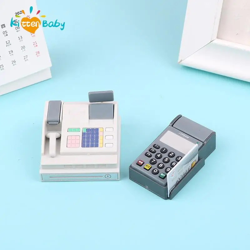 

1:12 Dollhouse Mini Pocket Scanner Convenience store cashier Supermarket supplies Dolls Play House Toys Dollhouse Scene Decor
