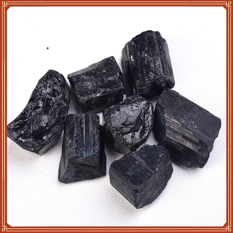 

Black Tourmaline Gravel Raw Gemstone Mineral Specimen Irregular Crystal Healing Advanced Collection Eliminate Magnetism