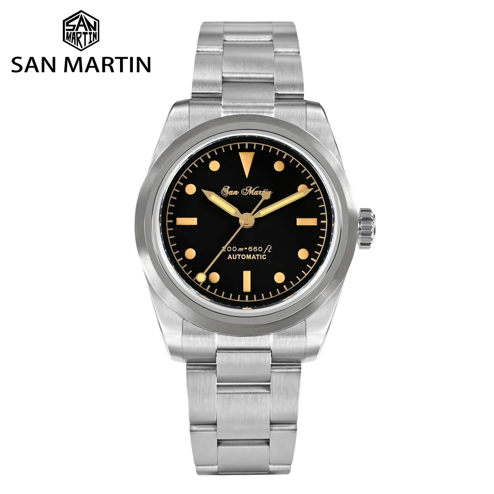 

Часы San Martin мужские из нержавеющей стали, 37 мм, 200 м