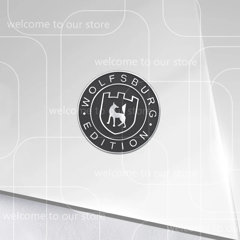 

3D Wolfsburg Edition, автомобильная наклейка, передняя решетка, эмблема из цинкового сплава для Golf Touareg Touran, аксессуары для кузова, значок на задний багажник, наклейка