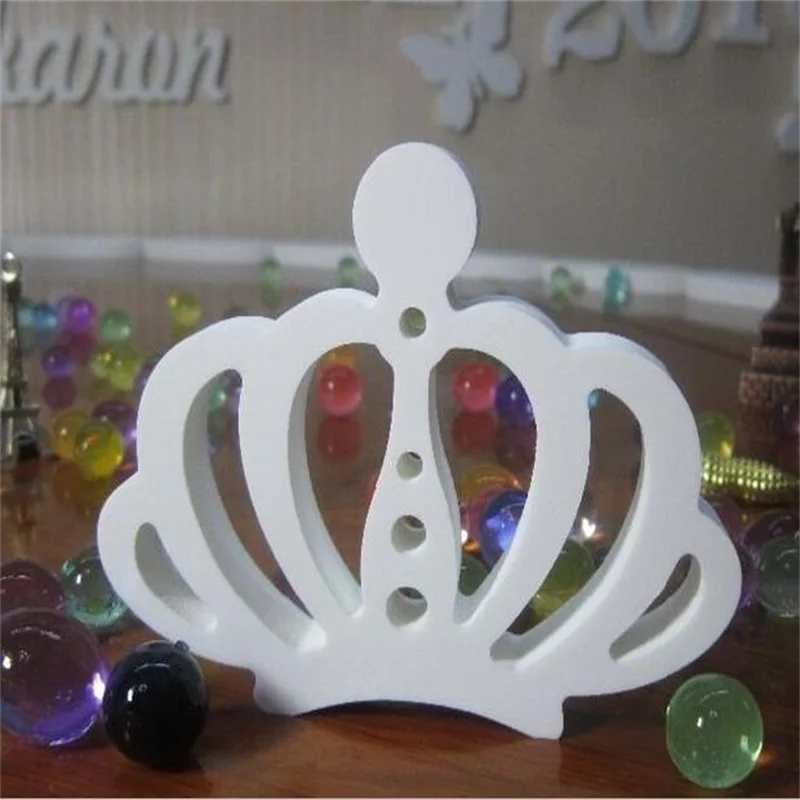 

12 см белые буквы деревянная ворона украшение для дома свадебное украшение Корона Бабочка ремесла предметы мебели подарок на день рождения