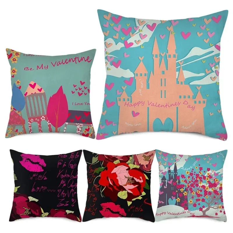 Подарок на День святого Валентина декоративная наволочка из полиэстера чехол