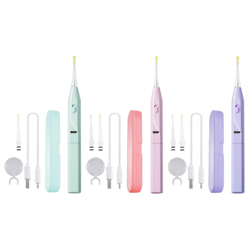 

Electric Safety Painless Ear Cleaning Tool for Adults Kids Vacuum Earwax Remover with LED Light Ear Wax Removal Cleaner