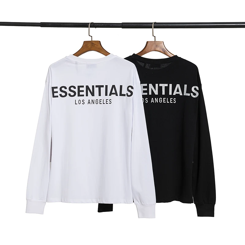 

3M Reflection Essentials T-shirts Long tshirt Men Women Hip hop Style Crew Neck t-shirt Essentials Los Angeles Limited Top Tees