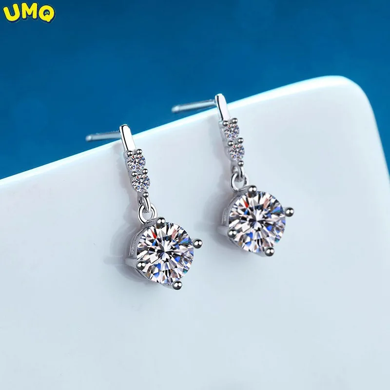 

925 Sterling Silver Earrings 100% Gra Moissanite Diamonds Gemstone Wedding Enagement Dangle Ear Hook Earrings Fine Jewelry