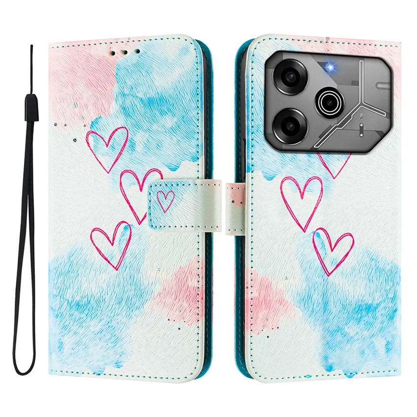 Флип-чехол с магнитным кожаным ремешком для Tecno Spark GO 1 2020 2021 2022 2023 2024 2025 гнездо карт