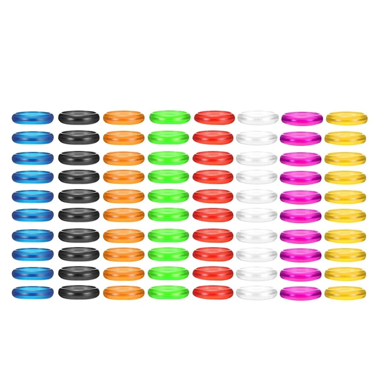 

80Pcs Expansion Discs Plastic Book Discbound Binding Discs Multicolor Binding Ring Discs For Notebooks And Planners